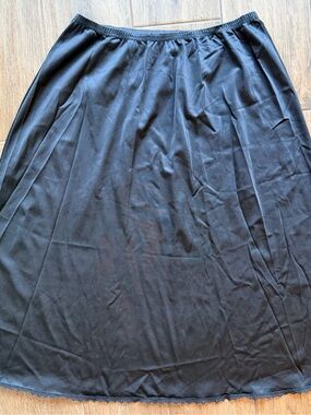 Black Women's A-line slip Skirt